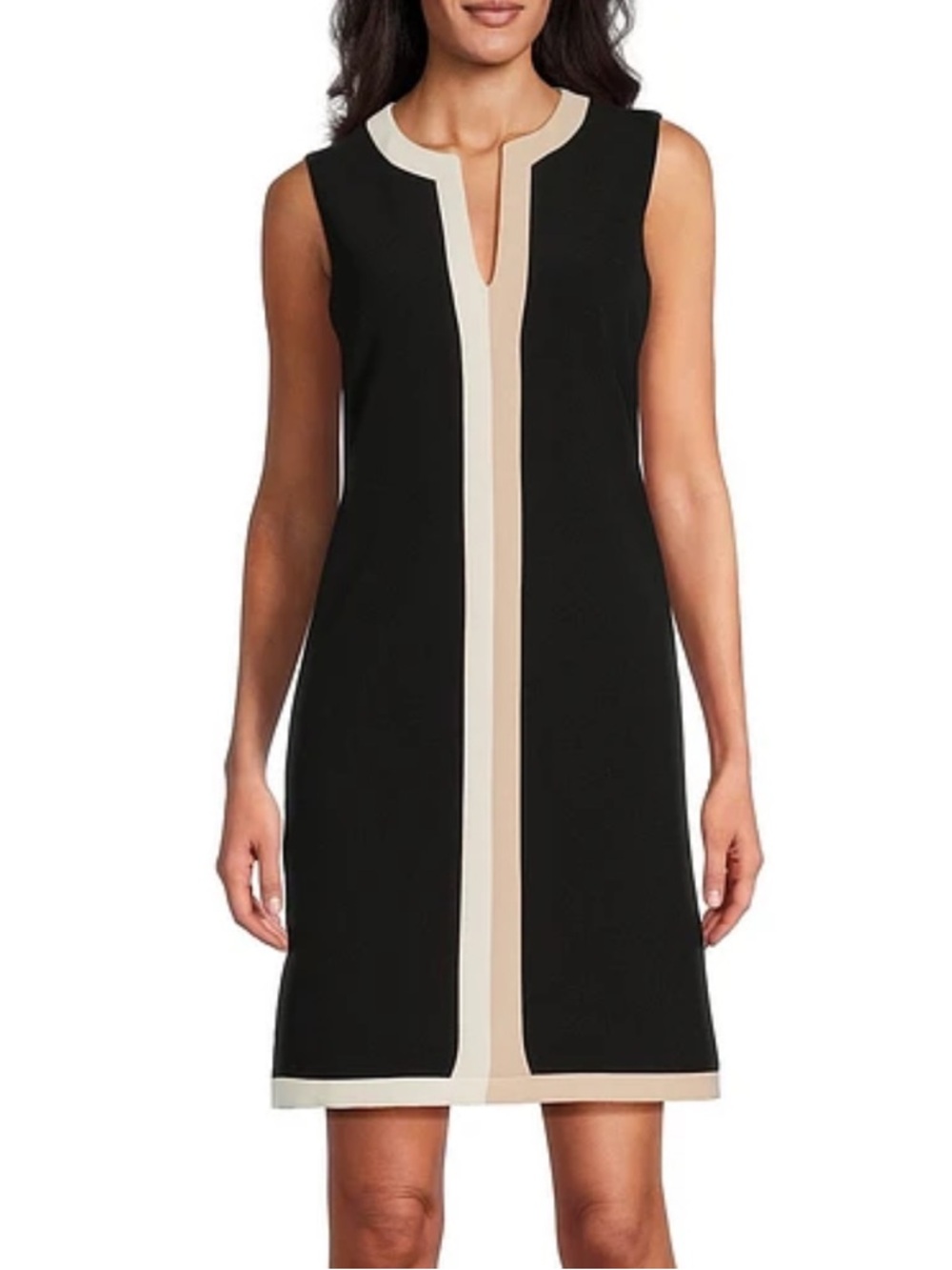 Preston York Split v neck color block dress size 18